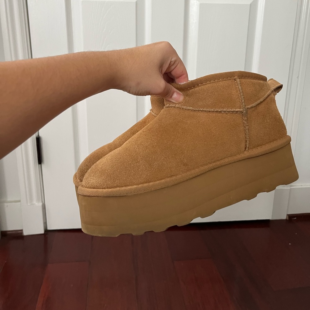 Women’s Winter Platform Ankle Boots - Tan